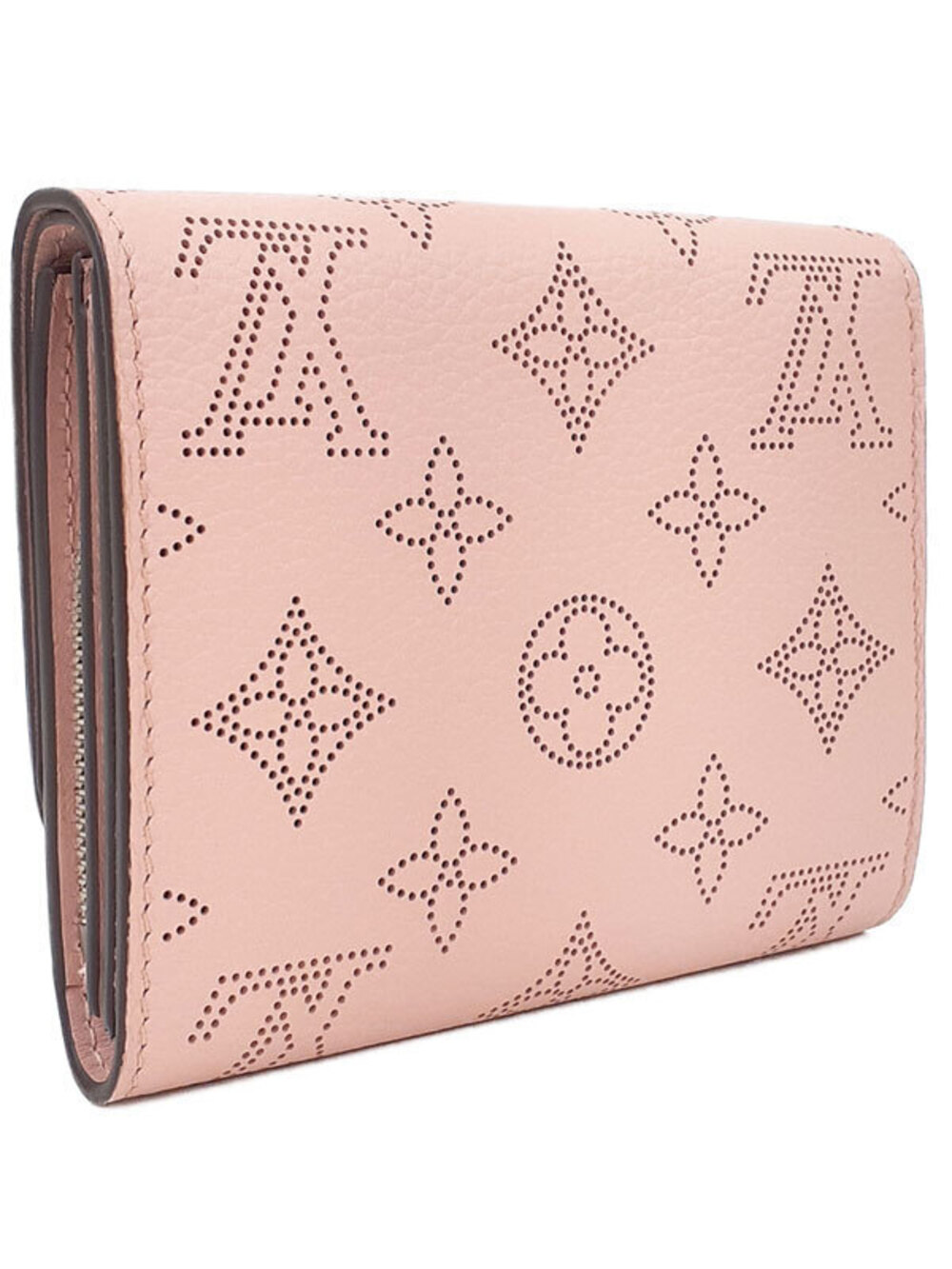 Louis Vuitton Iris Compact Mahina Portefeuille Wallet Tri fold Black
